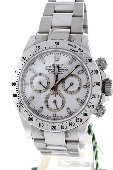 rolex cosmograph daytona white dial stainless steel oyster men's watch|Cosmograph Daytona .